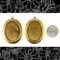 Antiqued Brass - 30mm x 40mm - Cameo Frames with Smooth Border - Set of Two - AB-F37